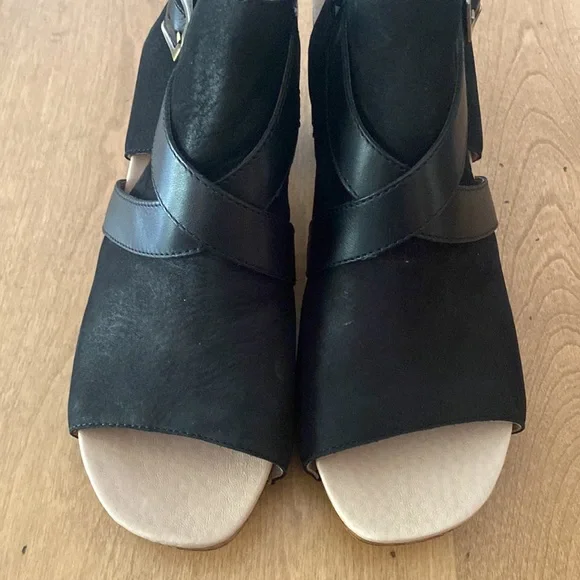 Dansko Arlene Black Nubuck Platform Sandal Brand New In Box Size 40 - Picture 5 of 8